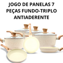 Jogo De Panelas 7 Peças Fundo-triplo Antiaderente